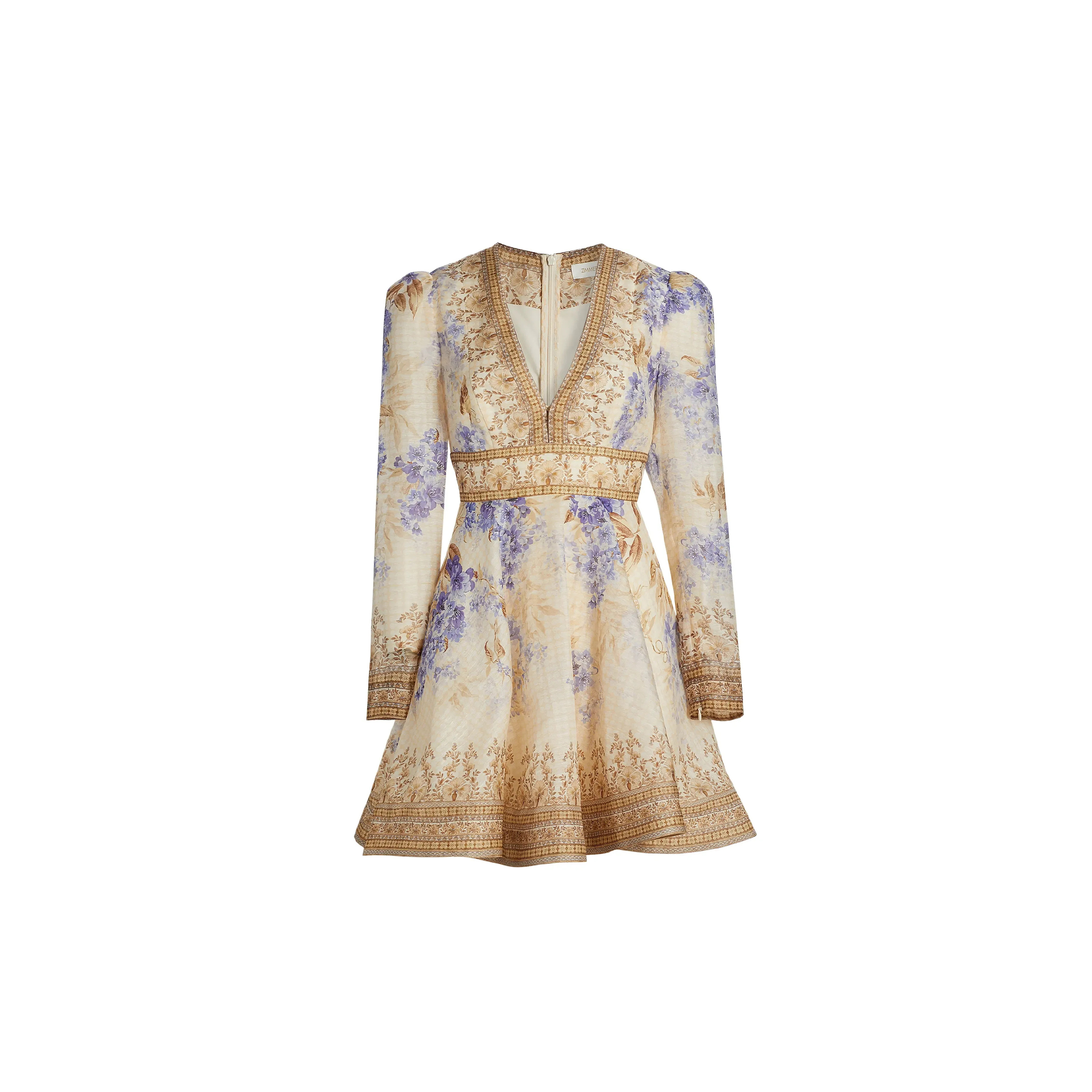 ZIMMERMANN DAWNING PLUNGE MINIDRESS 